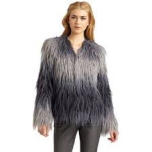Rachel Zoe Brooklyn fur ombré coat